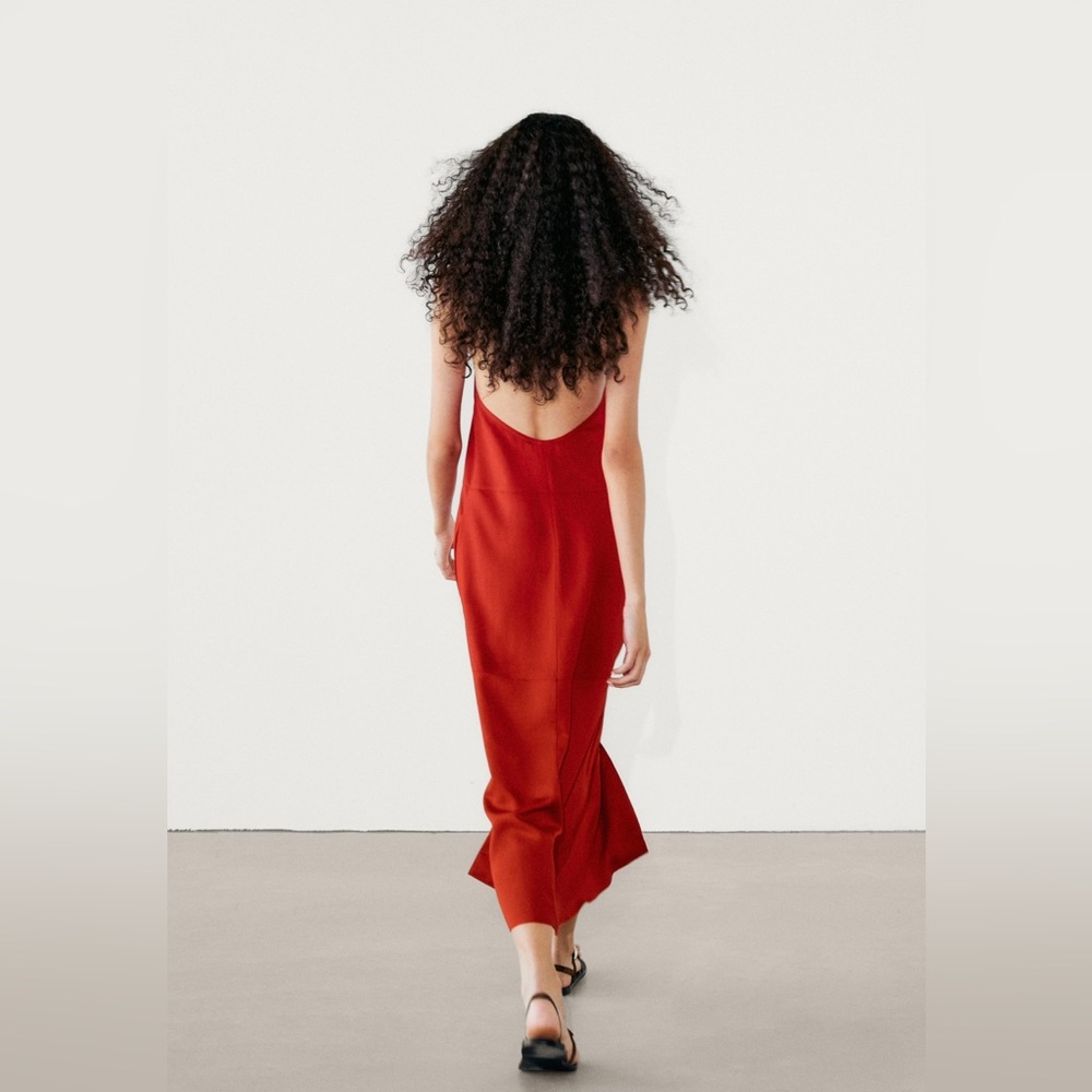 Massimo Dutti ~ Halter Midi Dress - Picture 4 of 9
